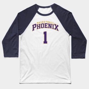 Phoenix Basketball - Player Number 1 Baseball T-Shirt